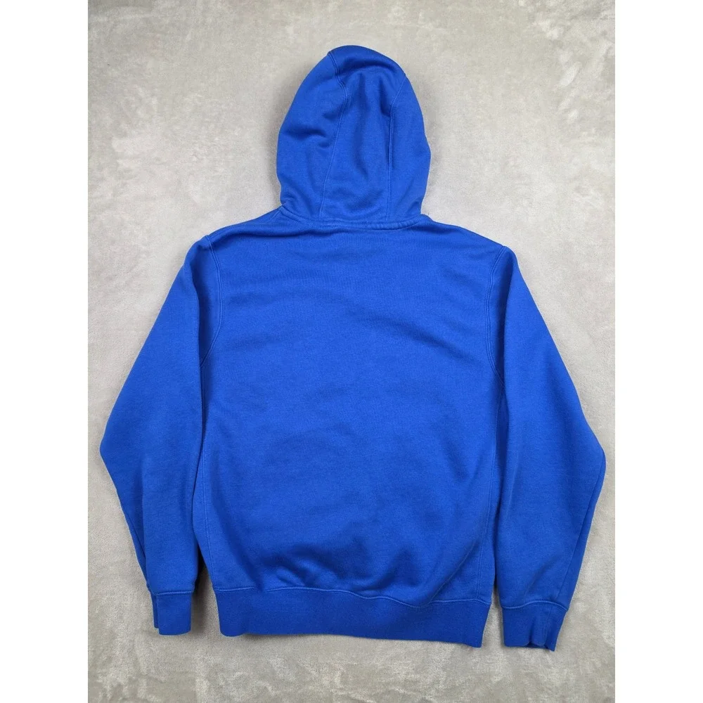 Nike Pullover Hoodie Mens Medium Blue CJ1611-493 Swoosh Fleece Sweatshirt